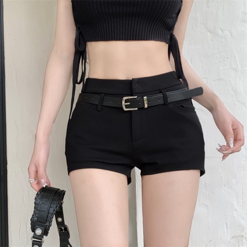 Real-price high-waisted sexy hot girl versatile slimming waistband casual short hot pants