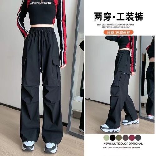 High-end overalls for women in autumn and winter 2023 new straight high-waisted loose slim fashion casual wide-leg sports pants