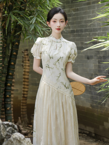 Real shot, spot cool style design niche cheongsam Cool style design niche cheongsam