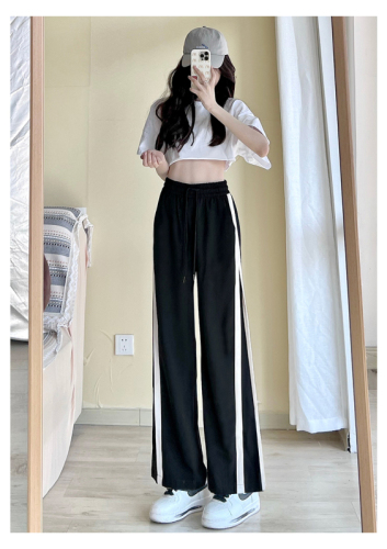 Tmall quality black suit pants women's spring and summer new straight slim casual sports pants