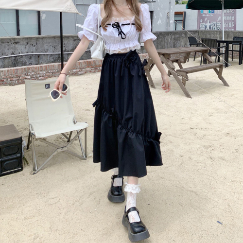 Spring and summer 2024 new style bow skirt for women