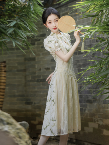 Real shot, spot cool style design niche cheongsam Cool style design niche cheongsam