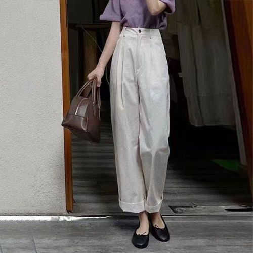 Summer salt-based lightly cooked tea-flavored tea-flavored milk-based outfits are lively and age-reducing, slightly chubby and slimming, and the two-piece body-covering pants suit