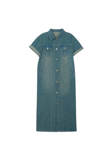 MURAN.z rSalt Sweet Girl Designer Retro Slim Denim Dress