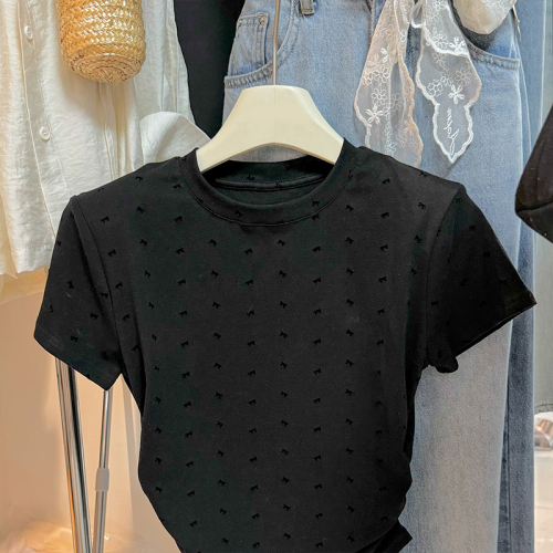 40 count O'Dell summer design niche round neck pullover short-sleeved slim T-shirt