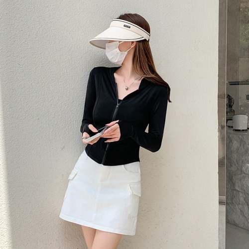 Summer new slim-fitting sun protection clothing UPF50+ women's outer wear anti-UV jacket breathable sun protection clothing for women