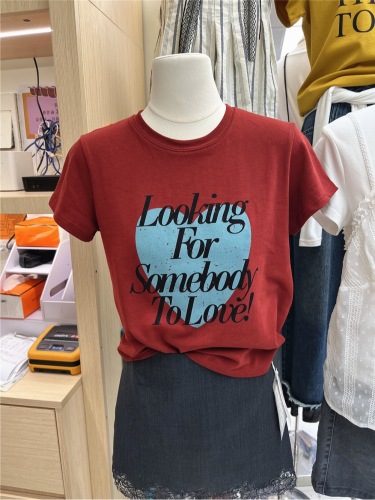 24夏装韩国东大门新款字母爱心图案弹力修身短款辣妹短袖T恤女潮