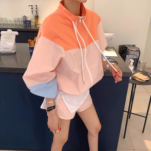 Korean foreign trade large size splicing new sun protection clothing for women Korean summer thin coat loose casual outer wear trend