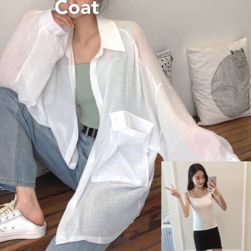 Women's new summer sun protection clothing Korean style loose anti-UV cardigan sun protection clothing foreign style outer shawl thin coat