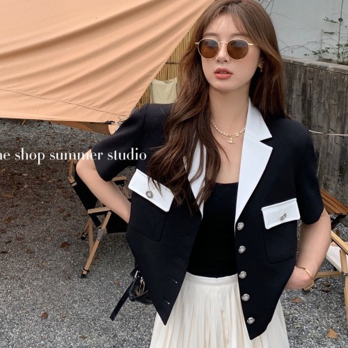 Xiaoxiangfeng blazer women's summer short sleeve 2024