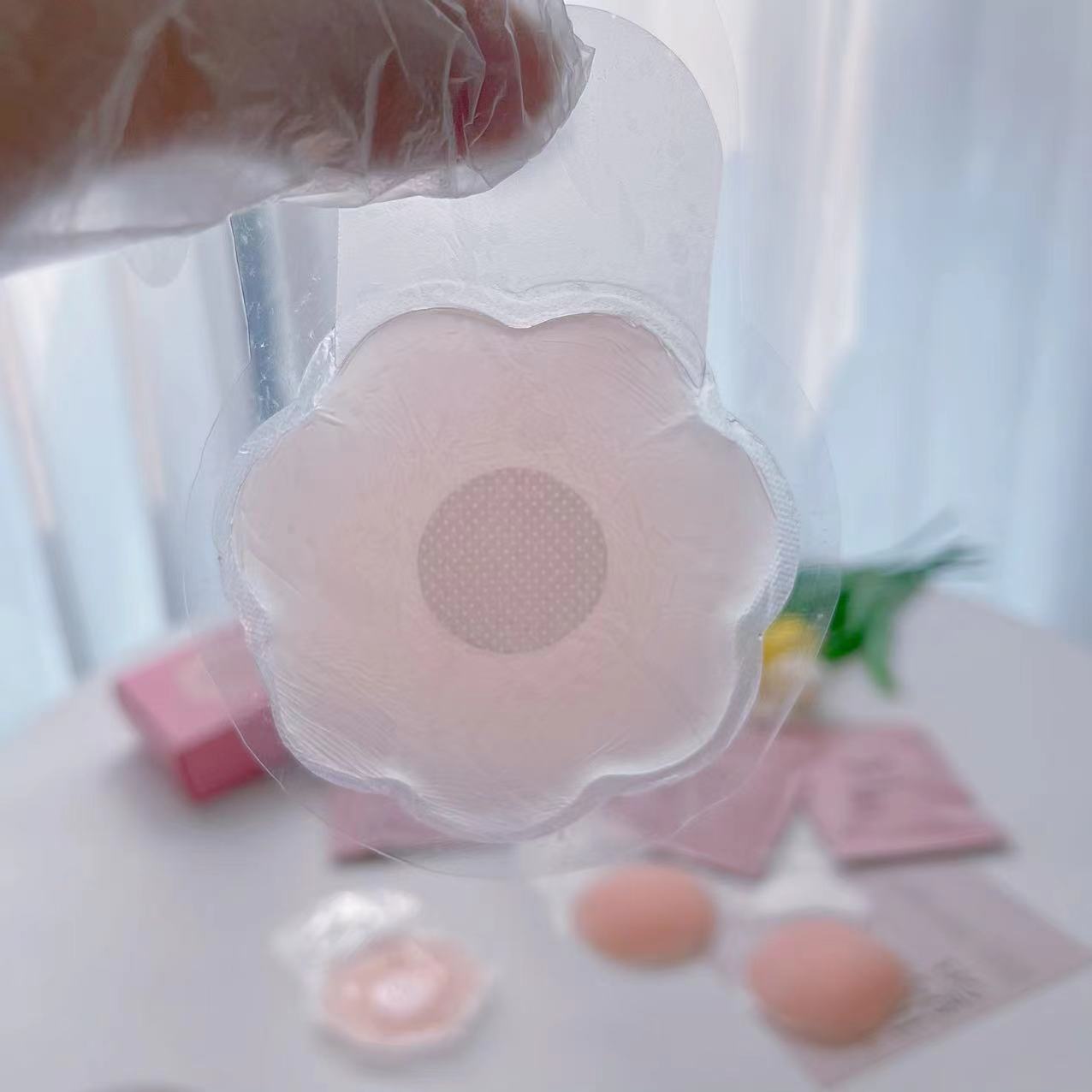 兔耳硅膠提拉胸貼女聚攏上托大胸防下垂隱形無肩帶內衣防凸點乳貼