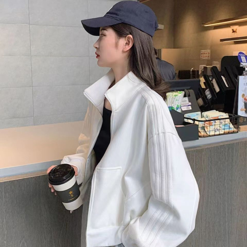 Baseball Jacket Women's Spring and Autumn Casual Sweater New Versatile Jacket Stand Collar Small Short Jacket
