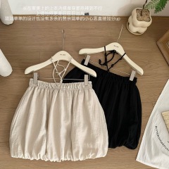 野莓Grace花苞抹胸辣妹上衣女春夏新款顯瘦短款上衣