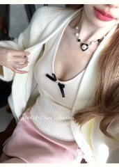 COOLLINE Lin Zixi Lilizi sweet girly halterneck slim vest for women