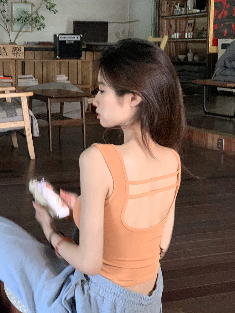 Actual shot ~ short leaky vest for women, summer hot girl design slim-fitting top