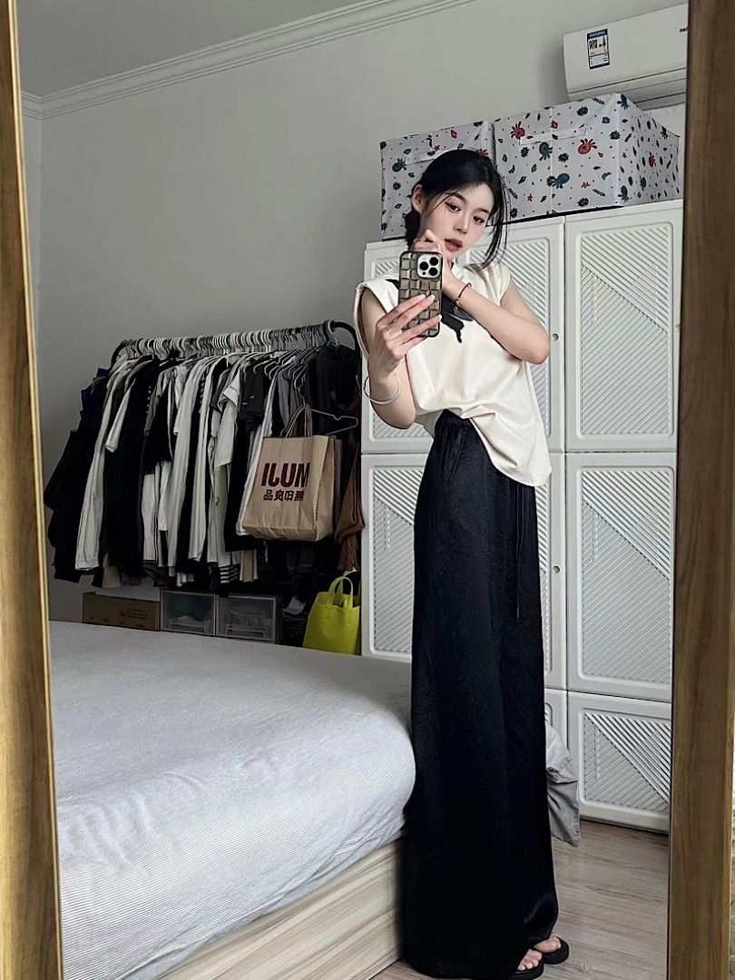 實拍 燕尾蝶背心女蝴蝶剪影印花棉無袖上衣
