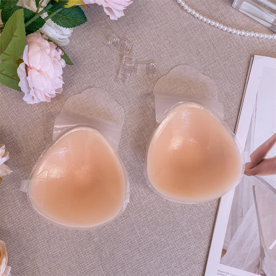 Actual Price ~ Silicone Triangle Lifting and Thickening Nipple Covers for Breasts, Nipple Support and Anti-Peak, Warming and Invisible Breast Patches for Women