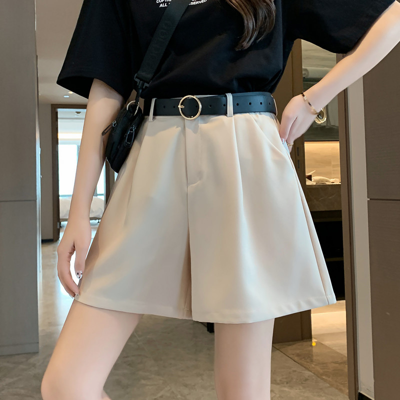 Women's Spring and Summer Thin High-Waisted Slimming Casual Loose Straight Leg Trousers with Draping