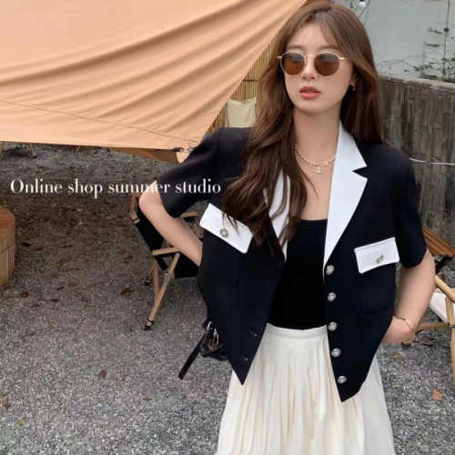 Xiaoxiangfeng blazer women's summer short sleeve 2024