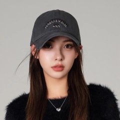 Korean designer collaboration baseball cap deep crown bucket hat with a sense of elegance, soft top for a face slimming effect, versatile sun hat.