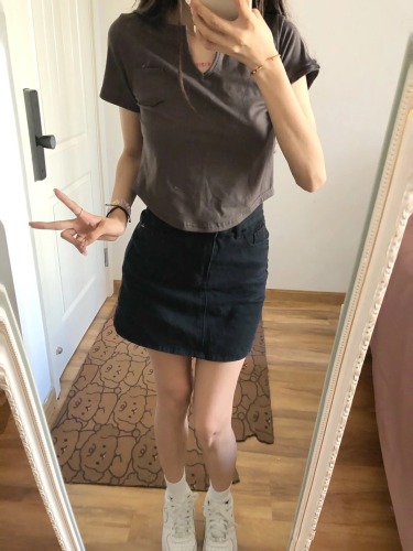 韩剧女主穿搭套装女夏季新款纯棉短袖T恤显瘦短款上衣短裤两件套