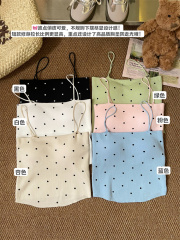 實拍波點無袖內搭針織小吊帶女夏修身短款內搭打底衫