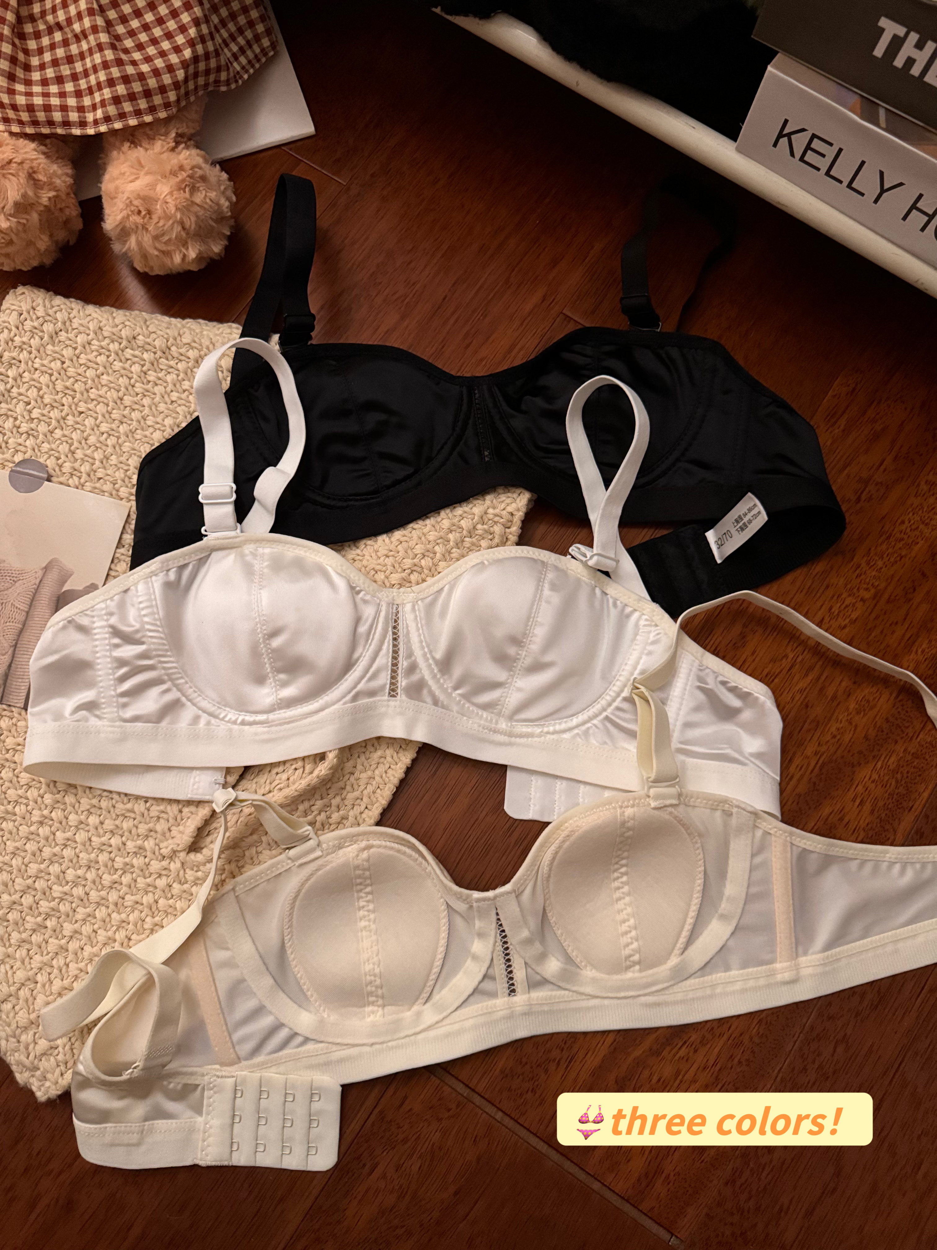 Real shot of summer wire-free comfortable breathable underwear for women without trace small breasts push-up anti-sagging bra