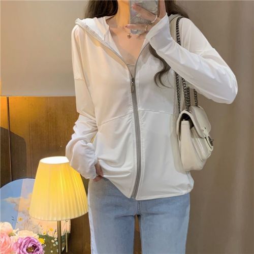 Summer thin quick-drying sun protection clothing for women breathable anti-UV zipper jacket sun protection clothing ice silk outdoor skin clothing