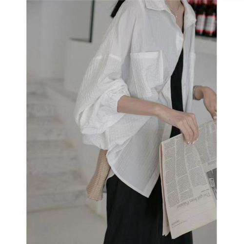 2024 new summer Korean style loose outdoor sun protection clothing women's cardigan versatile shirt jacket