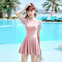 Women's Conservative New Sports Style Body Swimsuit for Students, Fresh and Professional, Hides Fat and Slims for Hot Springs and Vacation