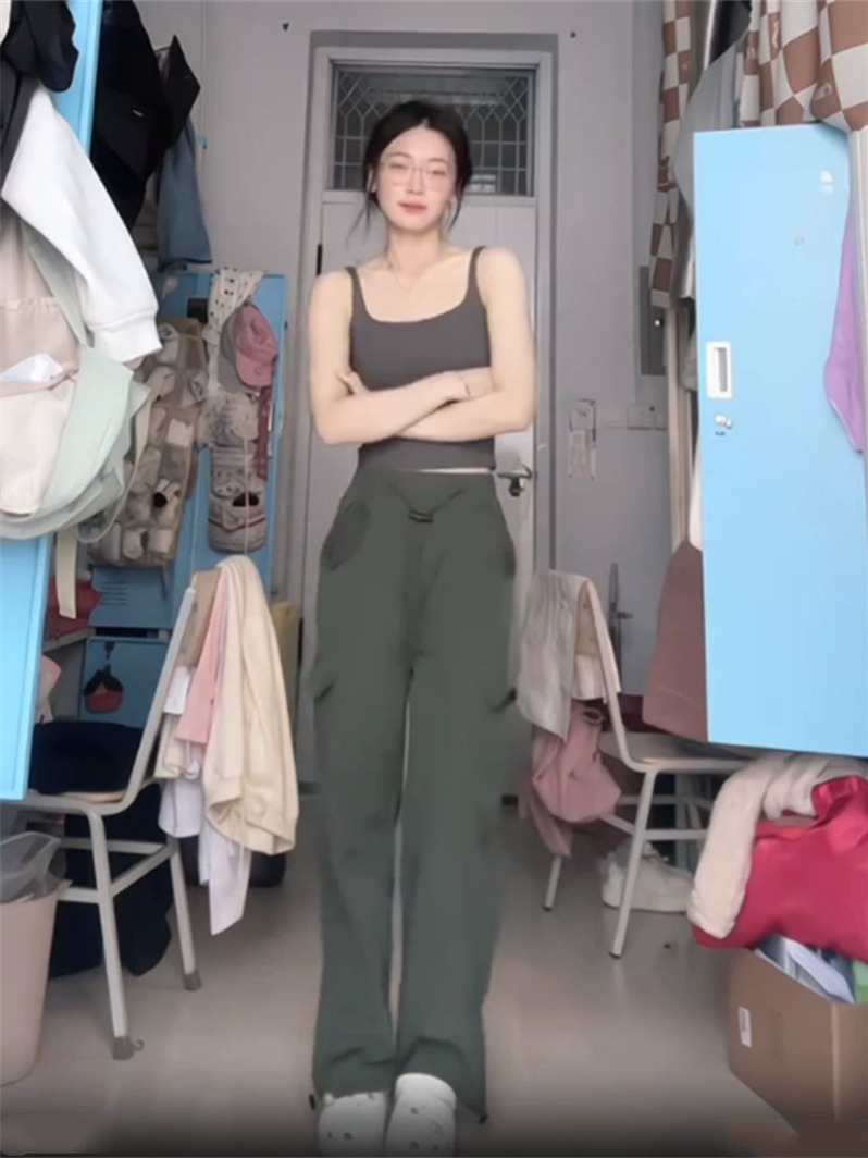 雙層，人棉布260克吊帶背心內搭外穿工字帶胸墊美背文胸一體