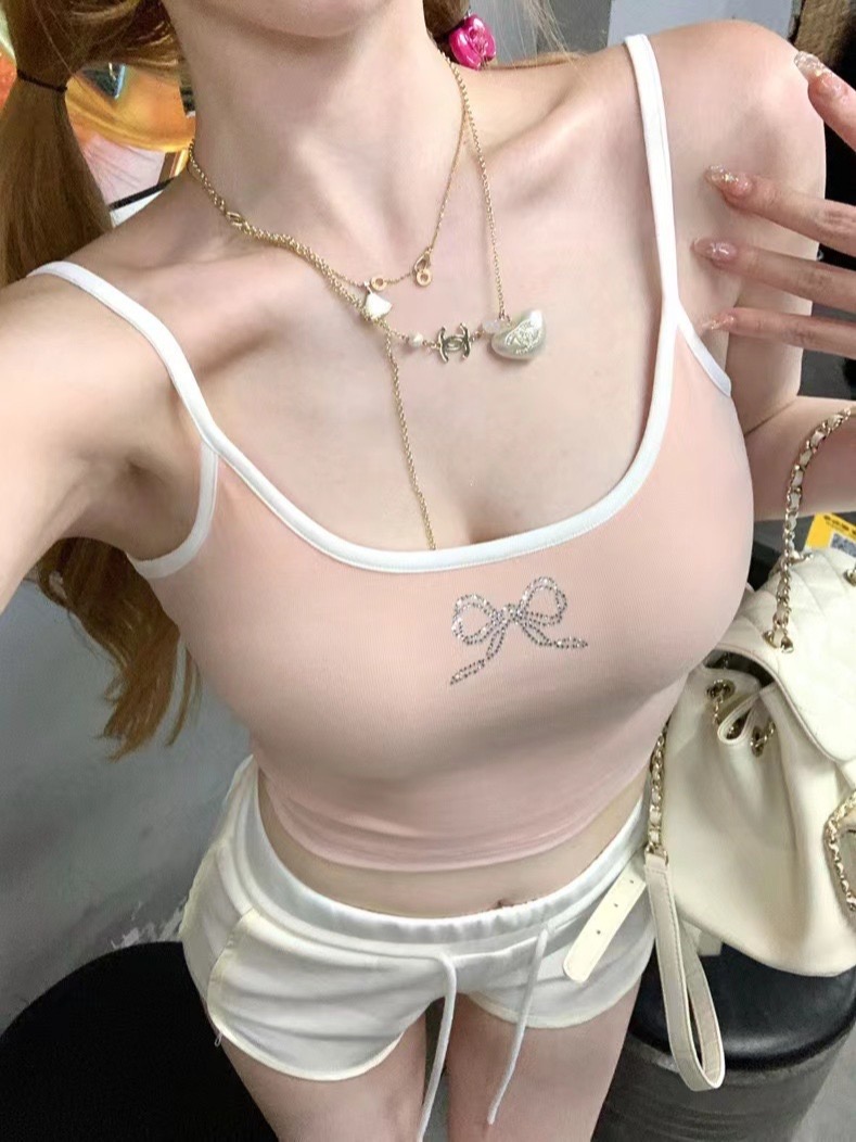 Catyears貓年 夏威夷海風~純欲露背無袖上衣女蝴蝶結修身吊帶背