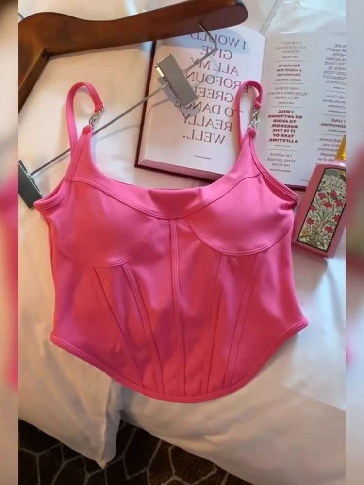 Fishbone bra camisole with breast pads and beautiful back bra all-in-one inner layering