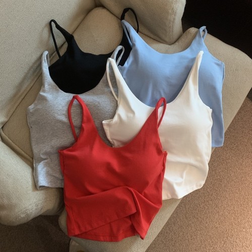 Real shot of summer versatile hot girl v neck backless strap 