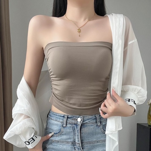 Pure Desire Stretch Slim Fit Hot Girls Wear Short Tops Tube Tops