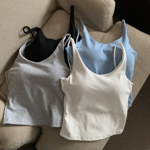 Real shot of summer versatile hot girl v neck backless strap 