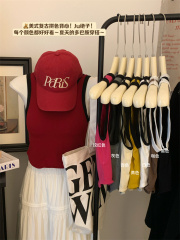 實拍！夏季新款甜辣女孩拼色掛脖帶胸墊吊帶多巴胺美背