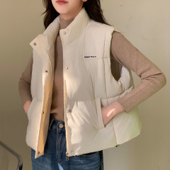 實拍  2024新款馬甲背心羽絨棉服女百搭小個子韓版寬鬆反季