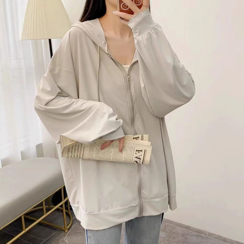 Korean all-match ice silk sun protection clothing for women breathable loose air-conditioned shirt summer new thin coat large size women's blouse