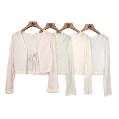 Sun protection cardigan jacket with suspender skirt, women's new summer shawl, thin top with blouse