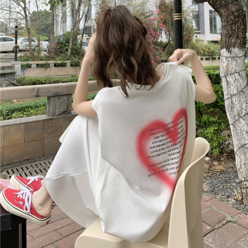 Korean and Korean style dress loose casual long sleeveless sexy vest lazy skirt home clothes