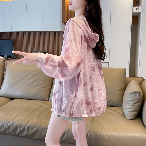 Actual shot of 2024 summer clothing Korean style loose ice silk nano silk outdoor breathable zipper cardigan sun protection jacket for women