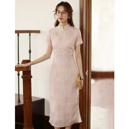 No less than 139 real shots of new Chinese style improved Republic of China style retro temperament young style cheongsam skirt