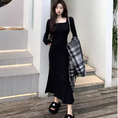 2024 new style light and mature style Yujie fishtail dress for women spring high-end waist slimming stepmother hip skirt