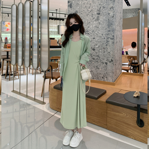 Weekend outing 2024 designer new Chinese style sun protection shirt + suspender dress suit