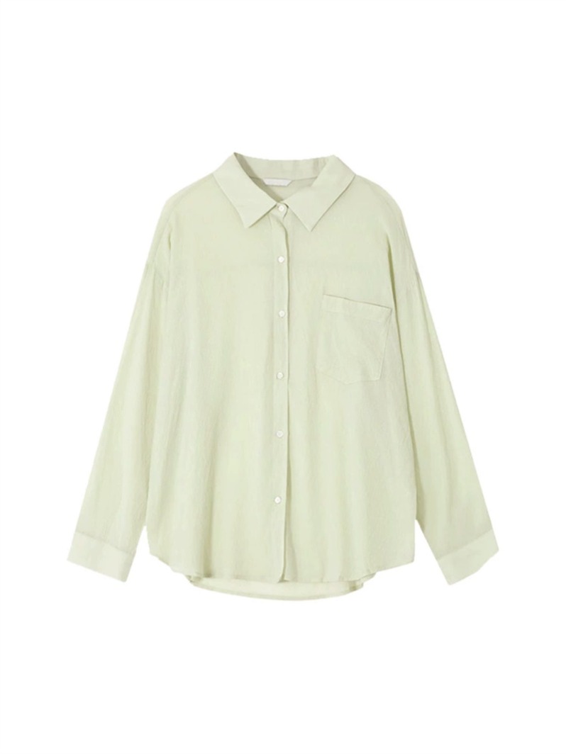 Summer Thin Shirt Women's 2024 New Luxury High-End Mint Green Sun Protection Shirt