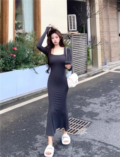 2024 new style light and mature style Yujie fishtail dress for women spring high-end waist slimming stepmother hip skirt