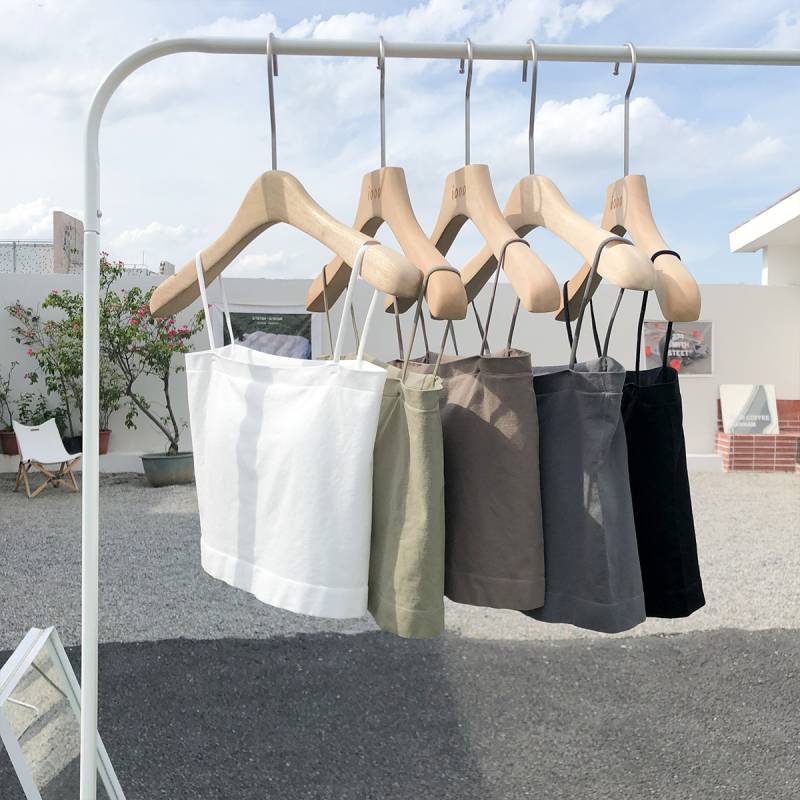 Real shot of tube top underwear camisole women's outer wear short style hot girl beauty suspender chest pad inner wrap chest top summer trend