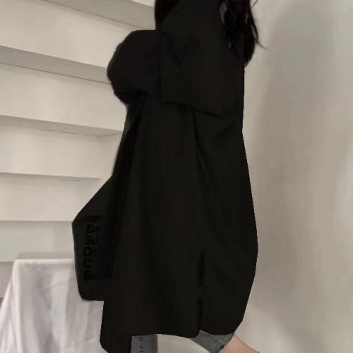 Fat mm plus size coat summer lazy style loose mid-length wide sleeves Korean version trendy versatile slimming sun protection clothing for women