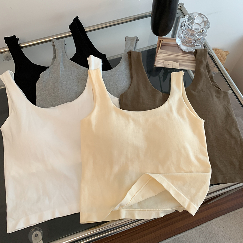Real shot and real price Summer slimming chest padded vest with irregular straps and careful bottoming